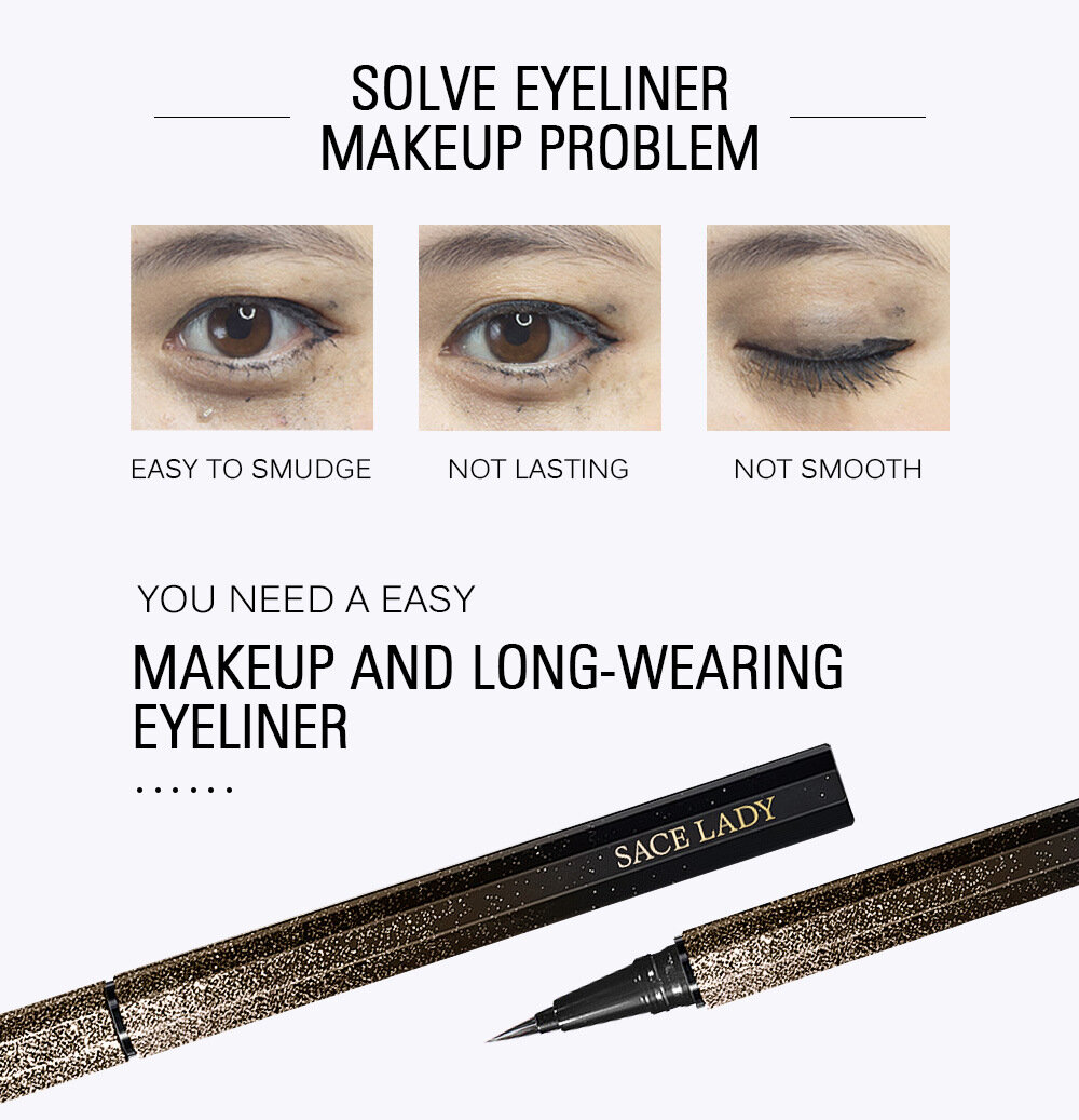 Lasting Waterproof Smudge-Proof Eye Cosmetic Liquid Eyeliner Pencil