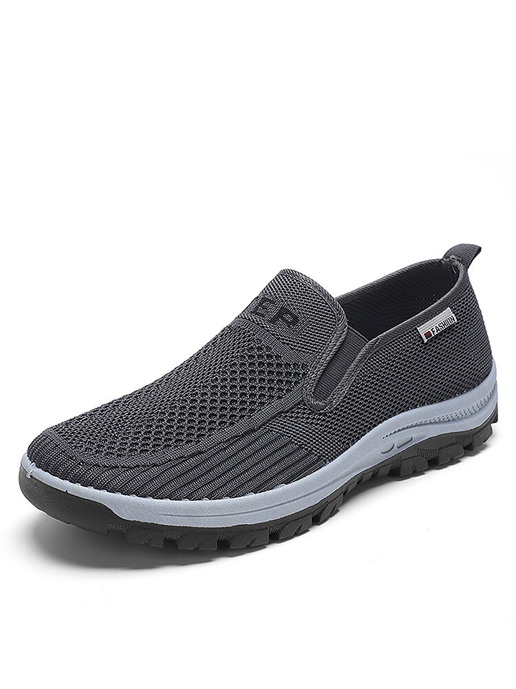 Men Breathable Slip On Sports Non-Slip Casual Walking Shoes