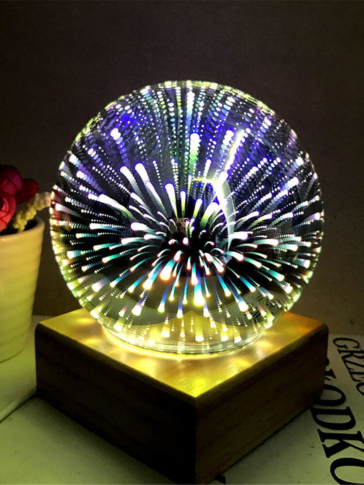 

Magic USB Sphere Lightning Lamp Light Party Glass Colorful Ball Home Decor Christmas Gifts