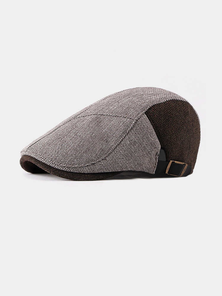 Casual Warm Hat Men's Woolen British Retro Beret Caps