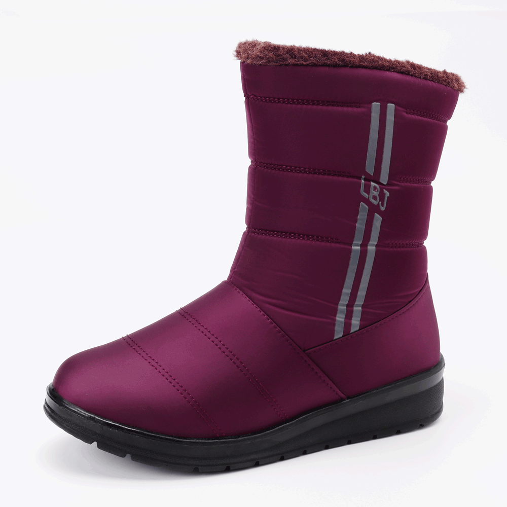 Women Comfy Plush Lined Mid Calf Waterproof Warm Boots