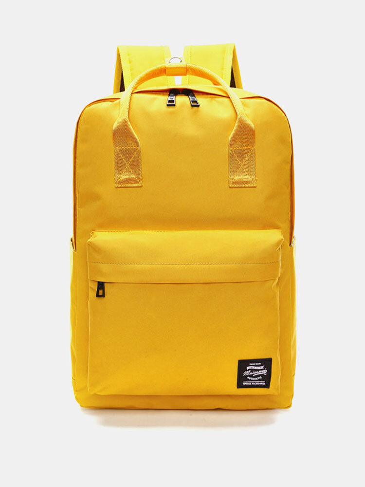 Women Waterproof Large Capacity Solid Backpack School Bag