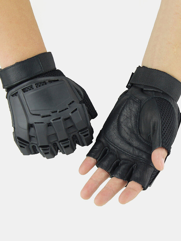 Outdoor Tactical Gloves Motorcycle Riding Mountaineering Half-finger Gloves
