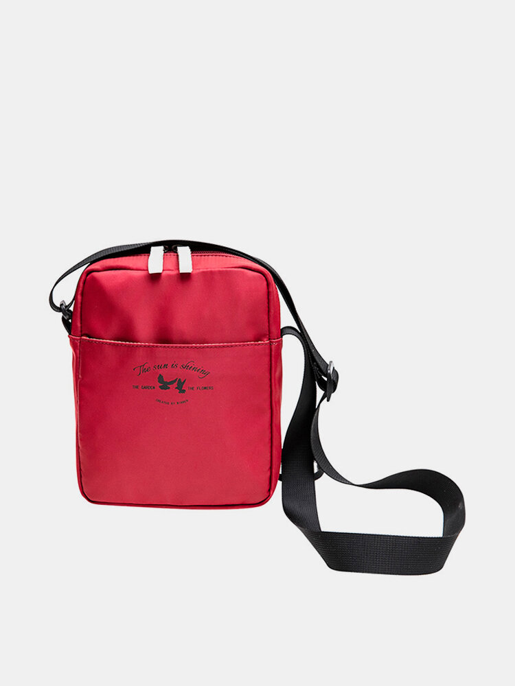 Nylon Multi-function Travel Crossbody Bag Solid Lightweight Shoulder Bag For Women