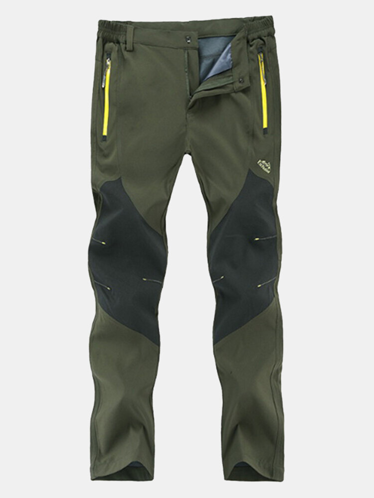 

Mens Outdoor Trouser Elastic Waist Quick-drying Water-repellent Sport Pants, Dark gray