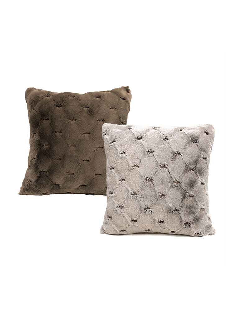 Sofa Pillowcase Nordic Simple Rabbit Hair Cushion Living Room Bedroom Simple Cushion