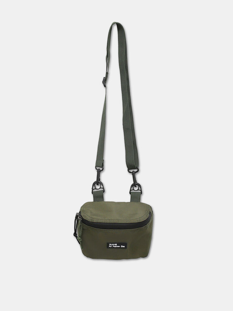 Unisexual Nylon Fabric Casual Zip Design Waterproof Crossbody Bag Light Weight Shoulder Bag