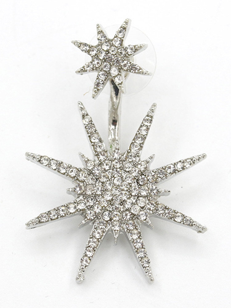 Fashion Ear Drop Earrings 1PC Rhinestone Snowflake Dangle Earrings Accessories Jewelry for Women