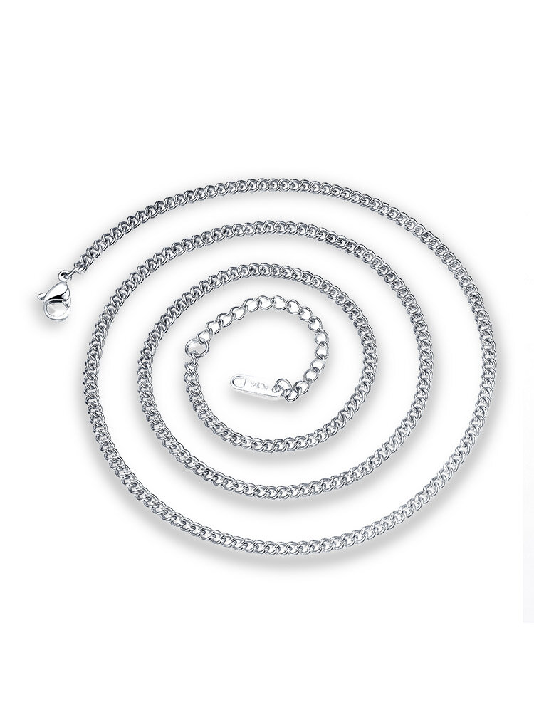 Trendy Stylish O-shaped Single Chain Titanium Steel Necklace