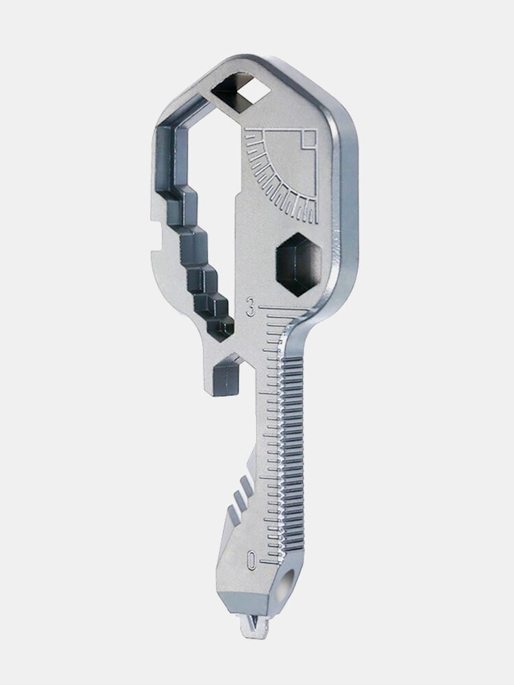 1 PC 24 In 1 EDC Set Mini Multifunctional Screwdriver Key Shape Slotted Screwdrivers Keychain Bottle Opener Pocket Repair Tackle