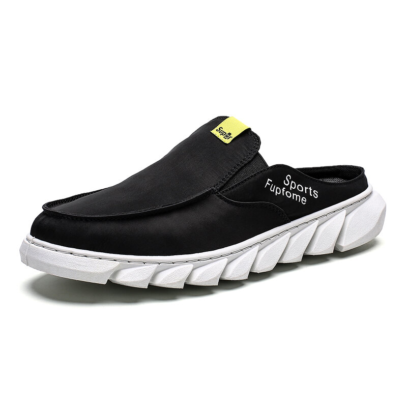 Men Cloth Breathable Sports Slip On Casaul Backless Slippers