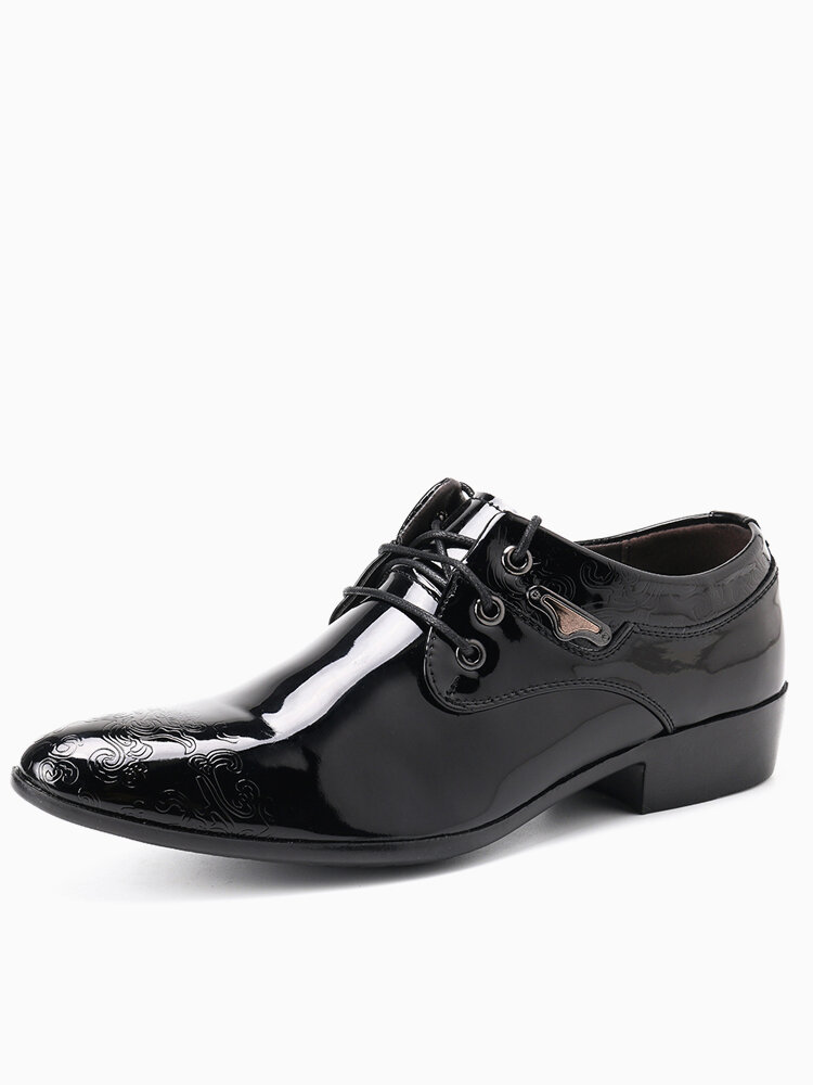 Men PU Leather Non Slip Business Formal Dress Shoes