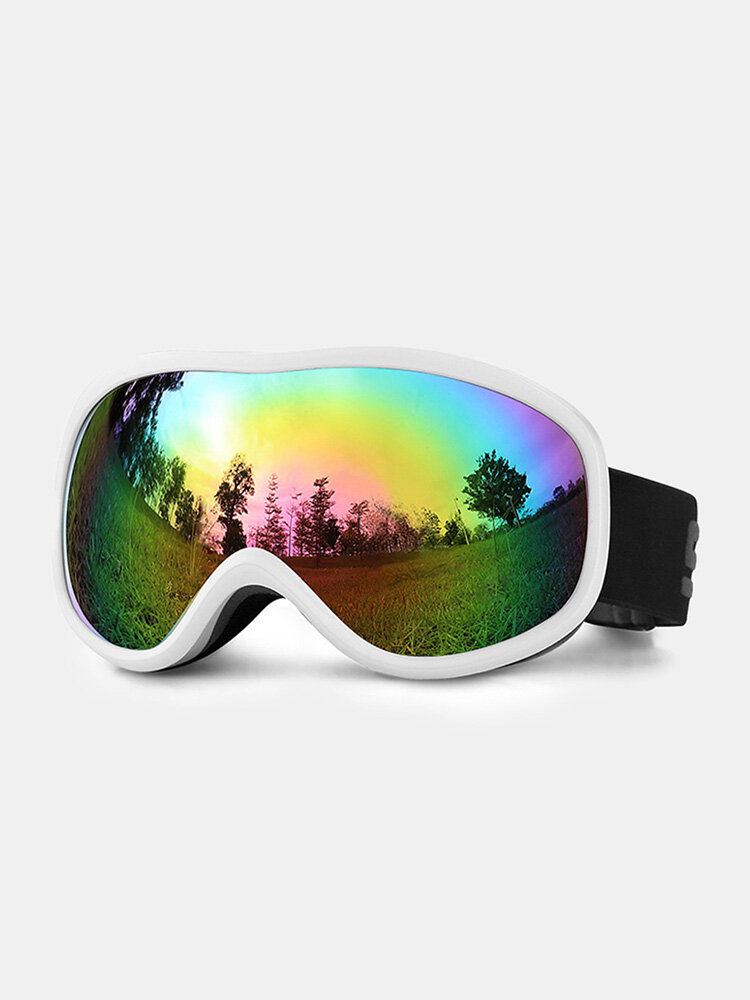 Lunettes de ski unisexes à double couche et grand champ de vision sphériques professionnelles anti-buée à double lentille