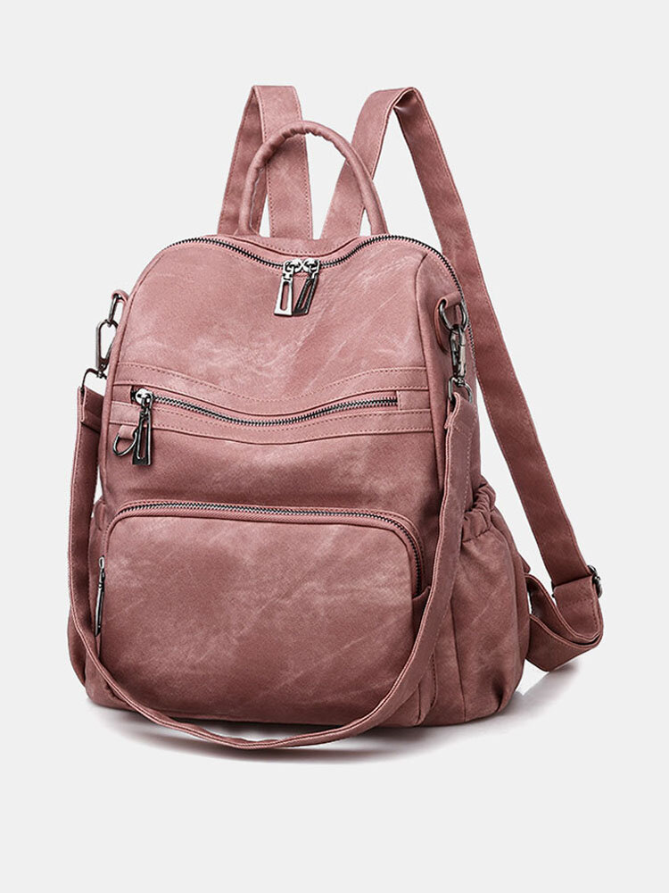 Women Casual Solid Sholuder Bag Backpack