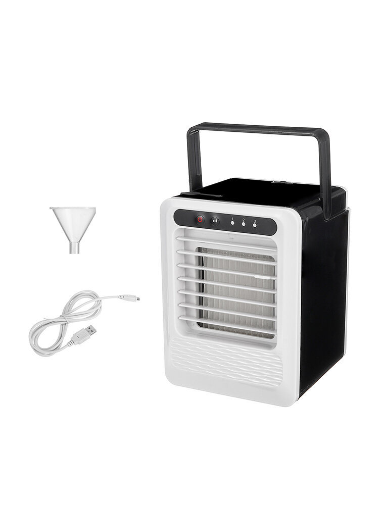

5W 8 Hours 3 In 1 Portable Mini USB Air Conditioner Cooler with Max 2.5L TankCooling Summer Humidifier Purifier Fan Ca