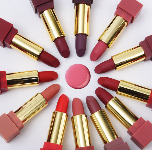 12 Colors Square Tube Matte Lipstick Set Non-stick Cup Long-Lasting Lipstick Kit Lip Makeup