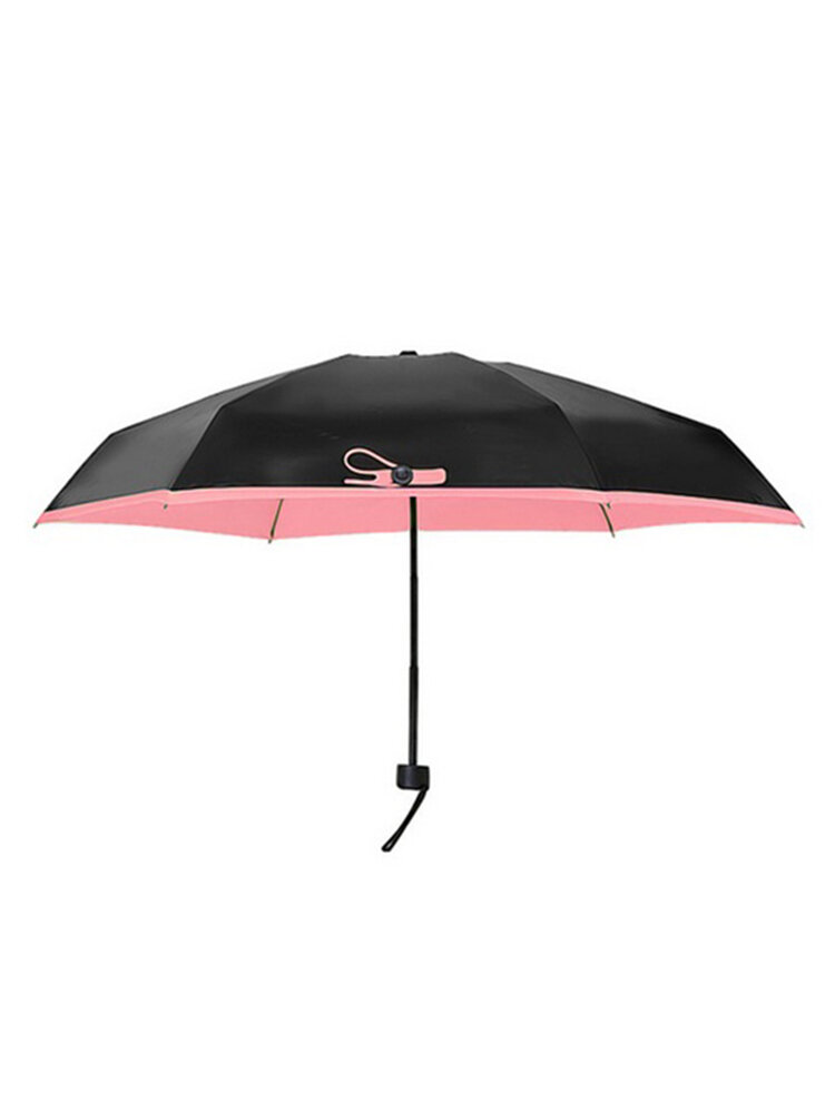 

Super Mini Pocket Umbrella 5 Folds Outdoor UV-Protection Manual Foldable Umbrella, Dandelion pink