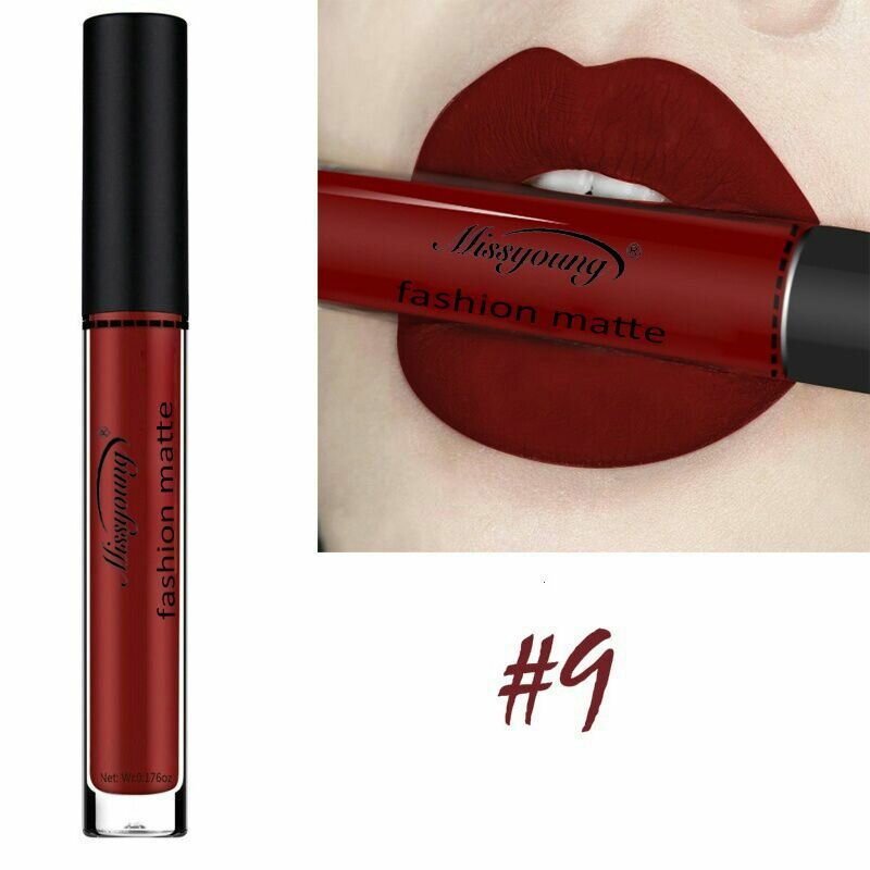 Missyoung Matte Liquid Lipstick Lip Gloss Lips Makeup Waterproof Long Lasting Lip Gloss