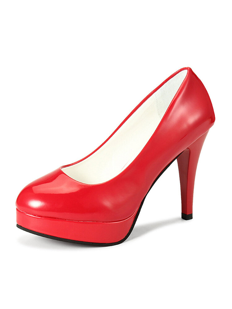 Women Big Size Pure Color High Heel Office Lady Pumps