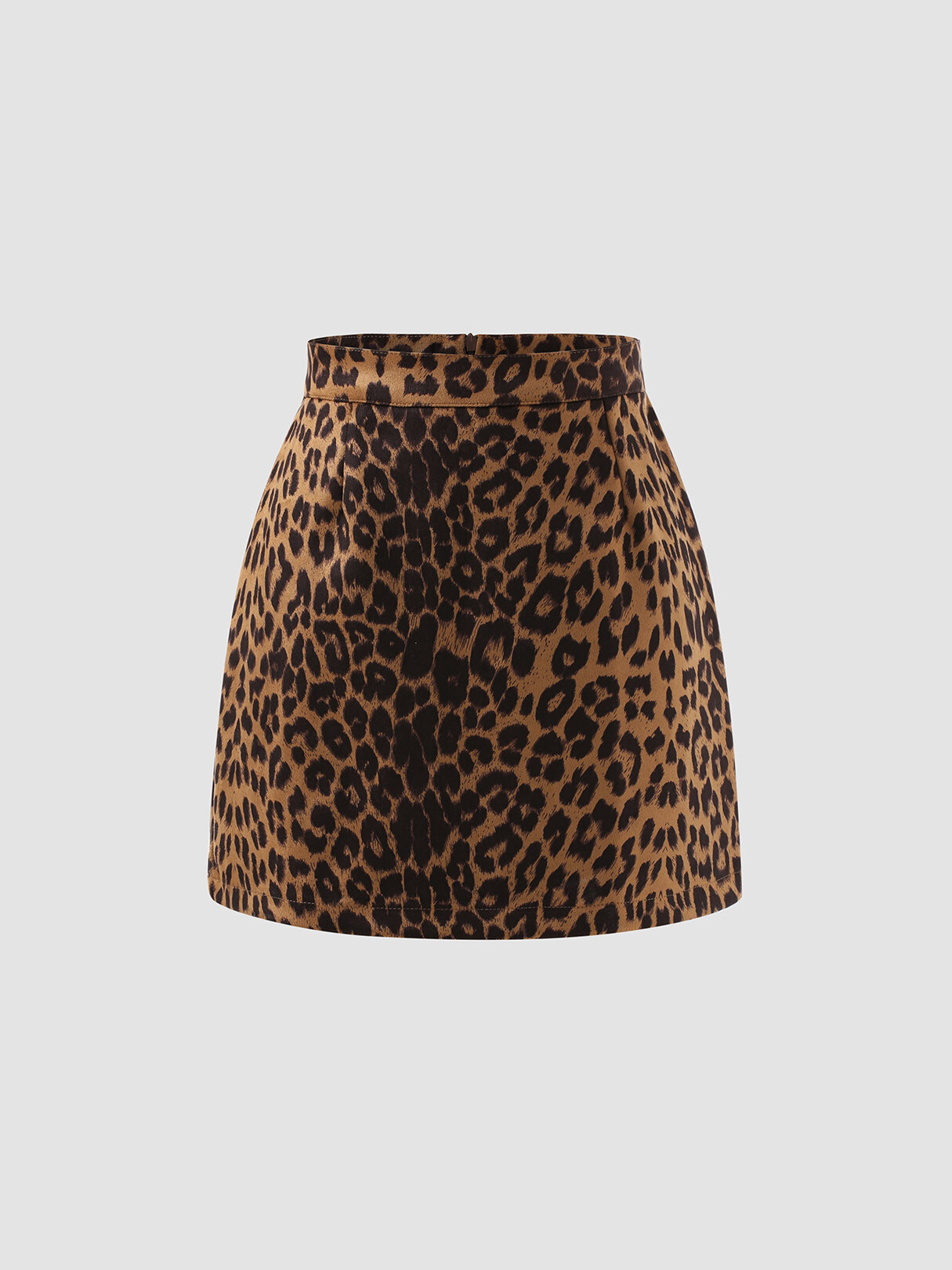 Leopard Print Zip Hip Skirt