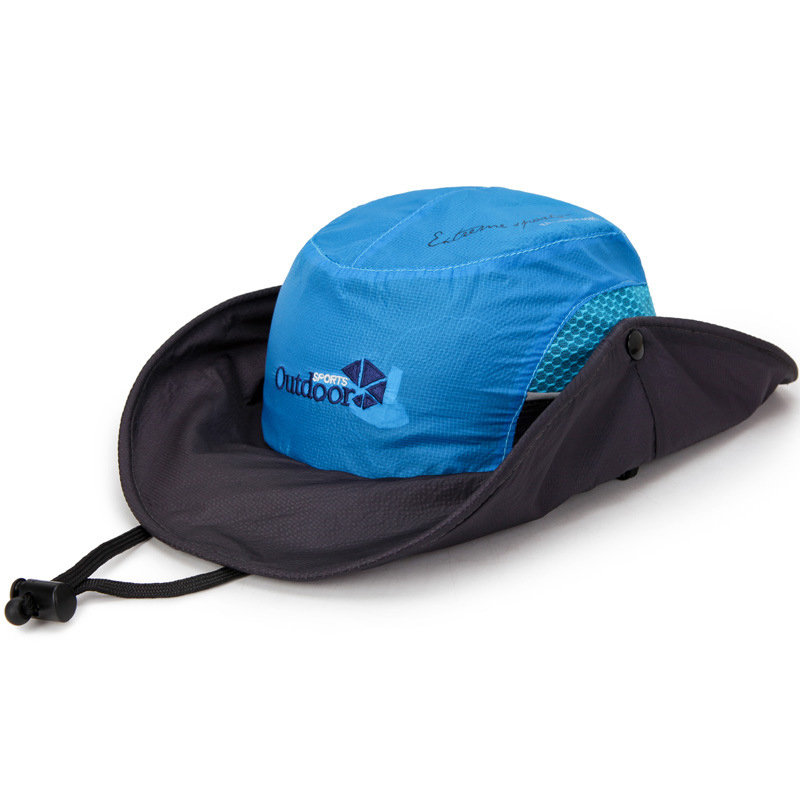 

Mens Foldable Quick Dry Thin Visor Bucket Hats Fisherman Hat Outdoor Climbing Mesh Sunshade Cap, Rose red;black;orange;blue;dark blue