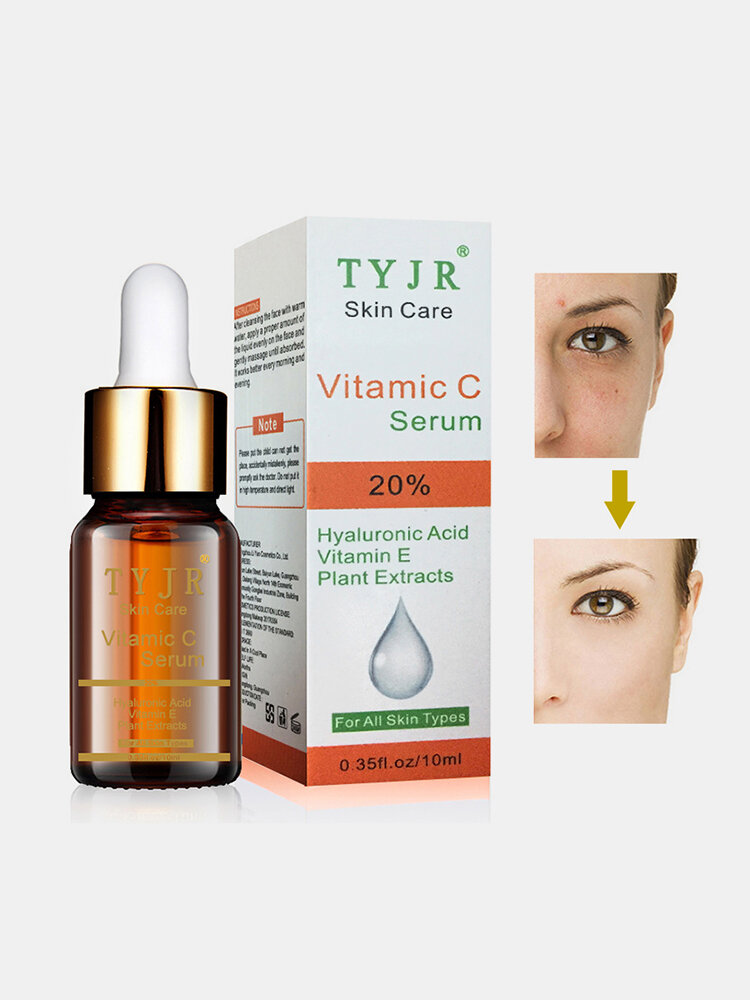 Vitamina C Ácido Hialurônico Essence Nourish Branqueamento e Rejuvenescimento da Pele Solução Antienvelhecimento de Freckle