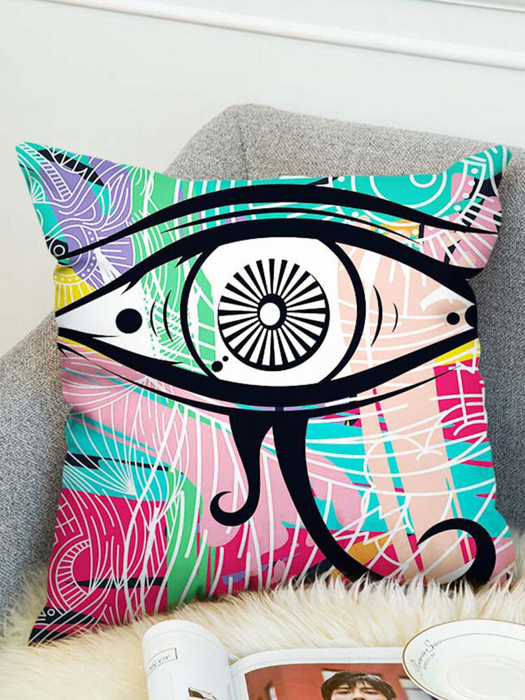 AB Sided Vintage Egyptian Style Plush Cotton Cushion Cover Home Sofa Decor Throw Pillow Cover