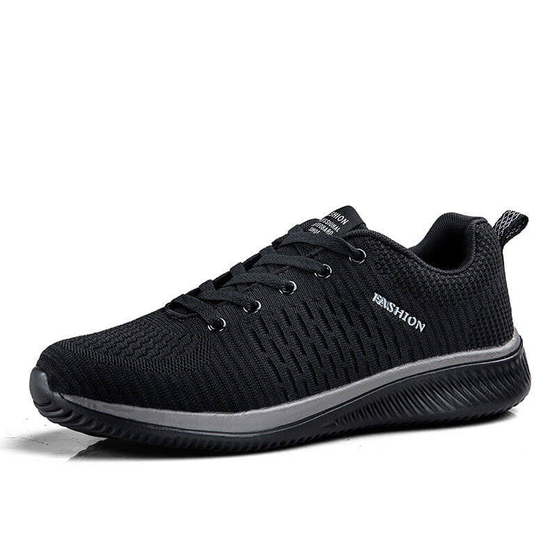 Fashion Men Knitted Fabric Comfy Lace Up Sport Running Sneakers - NewChic