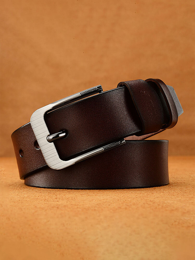 JASSY 105-125cm Men's Retro Business Casual PU Faux Leather Pin Buckle Belt