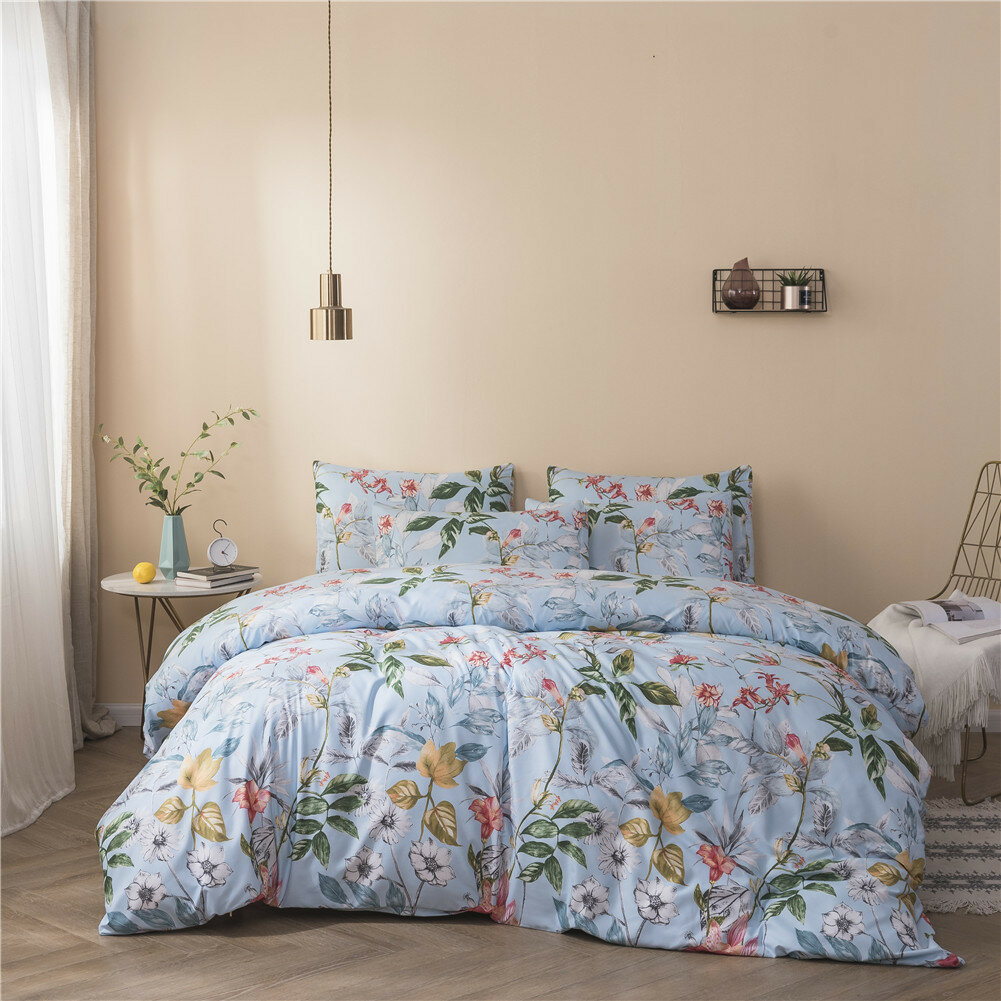 

Quilt Three-Piece Home Textile Brushed Printing Kit Duvet Cover Bedding