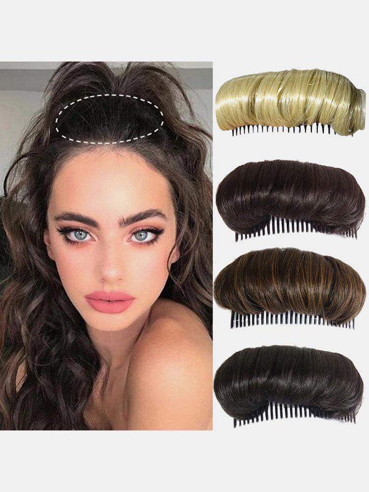 4 Colors Insert Comb Style Forehead Pad High fluffy Hair Pack Hair Root Wig Bag