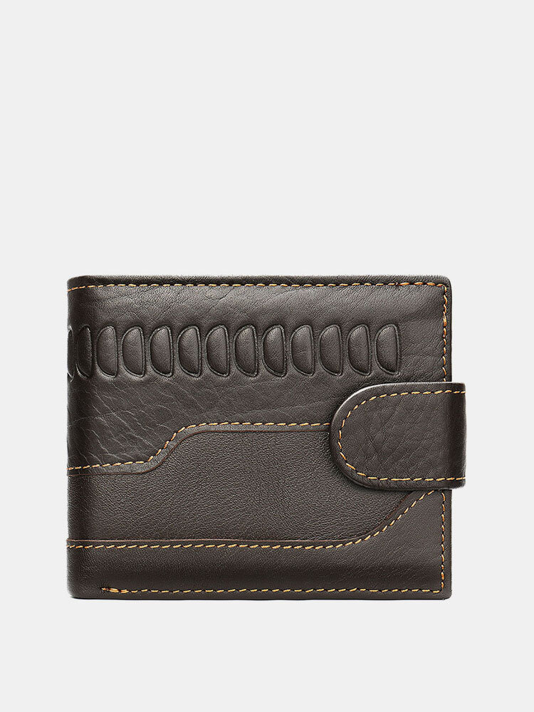 Men Vintage Money Clip Genuine Leather Cow Leather 8 Cards Slot License Card Bag Wallet Wallet