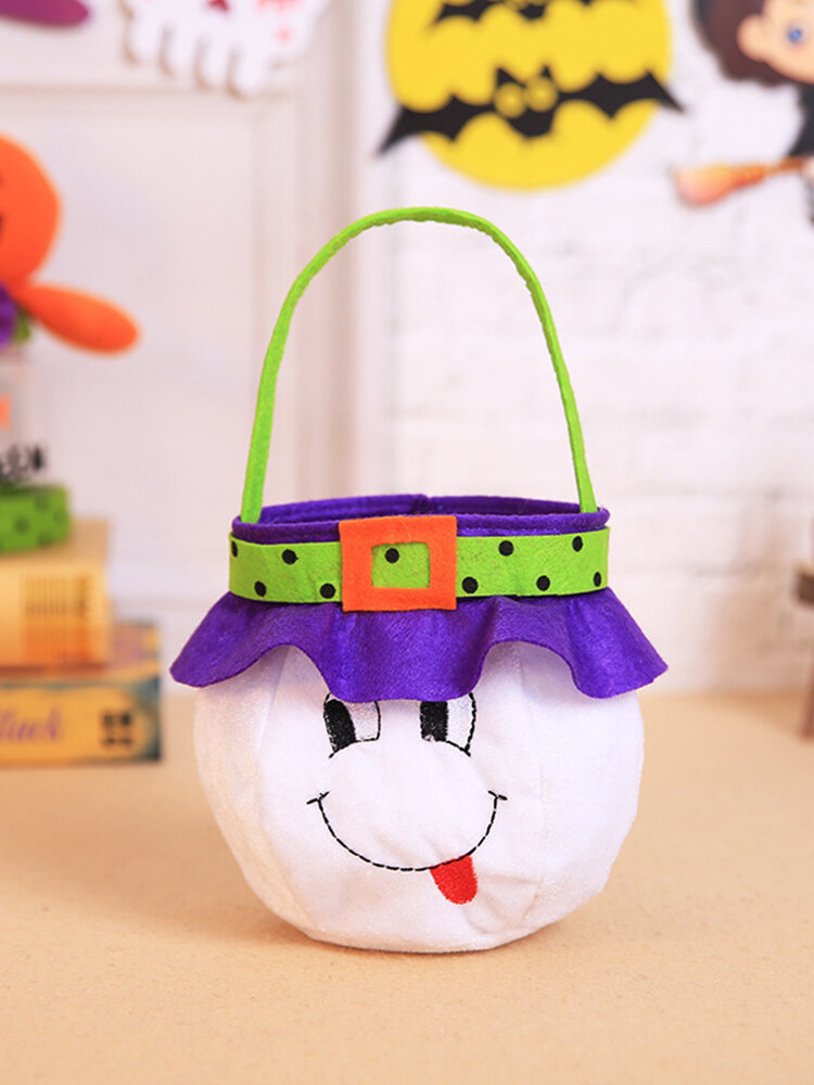 Halloween Children's Candy Tote Bag Witch Pumpkin Drawstring Party Dress Up Props