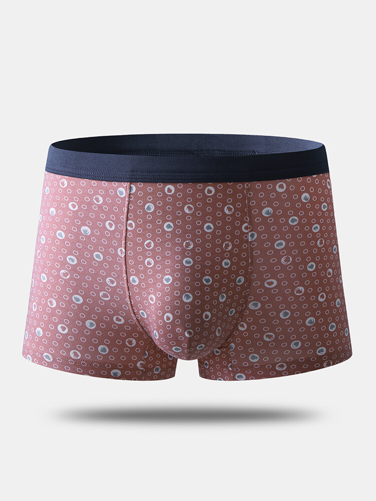 Men Funny Print Boxer Briefs Cotton Comfortable Antibacterial Pouch Liner Underwear