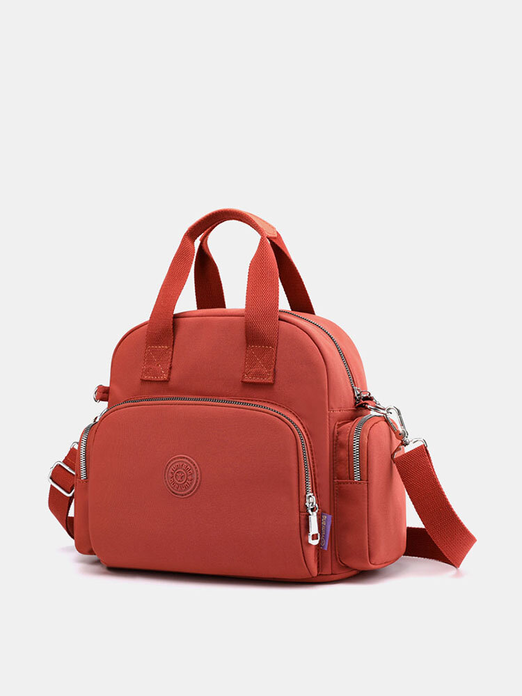 Women USB Charging Multi-carry Waterproof Backpack Crossbody Bag
