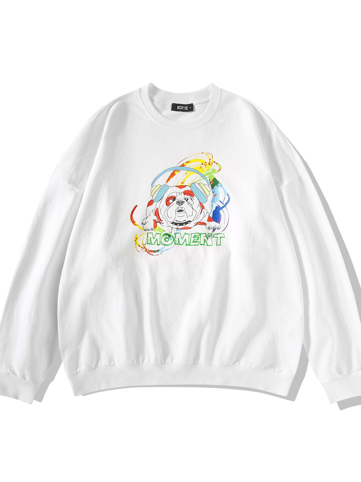 Men Colorful Puppy Print Sweatshirt