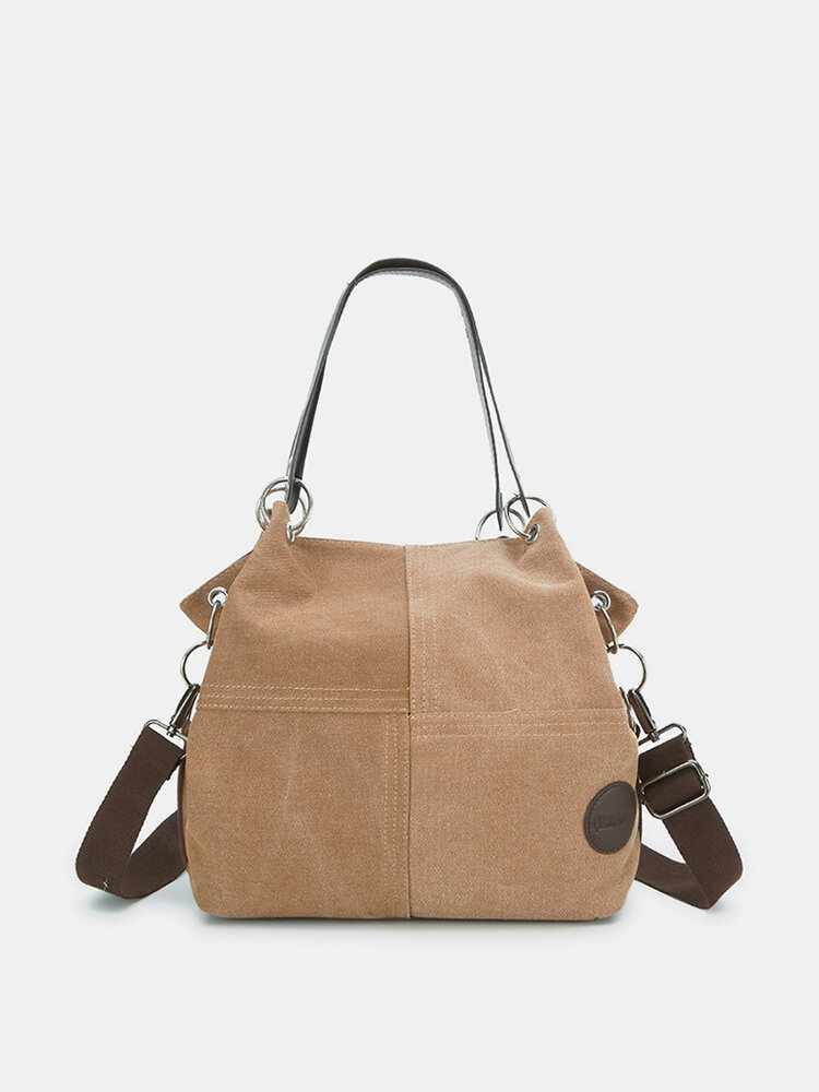 Women Casual Canvas Plaid Multi-Carry Handbag Shoulder Bag Crossbody Bag