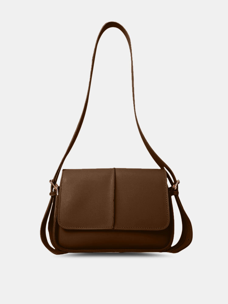 Women Faux Leather Fashion Solid Color Crossbody Bag Shoulder Bag