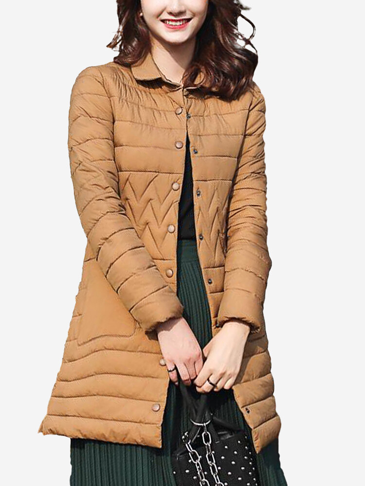 Solid Color Slim Long Fashion Casual Jacket