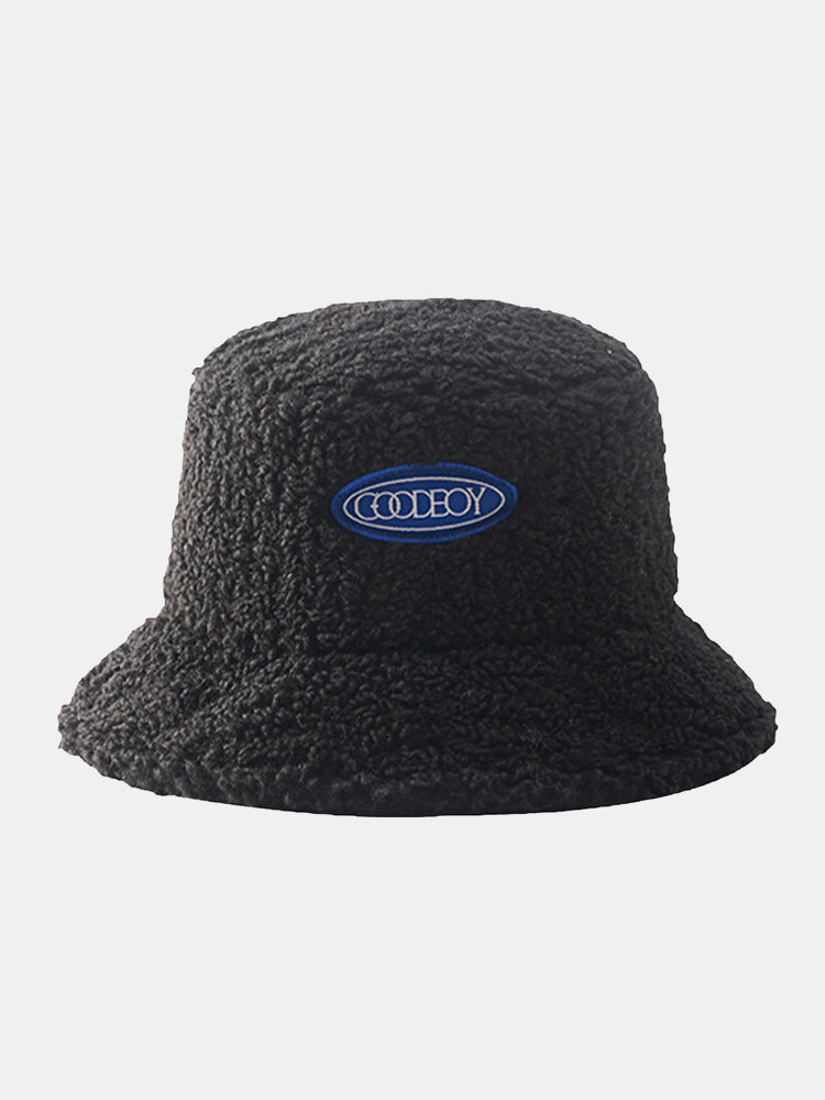 Men & Women Lamb Wool Warm Soft Winter Outdoor Sunshade Bucket Hat