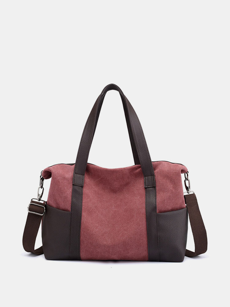 Women Canvas Durable Large Capacity Handbag Multi-function Leisure Crossbody Bag