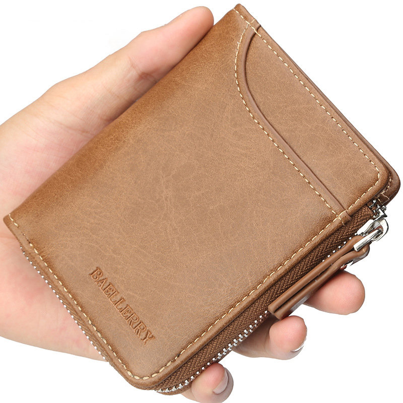 Artificial Leather Business 5 Card Slot Wallet Casual Multifunction Coin Bag