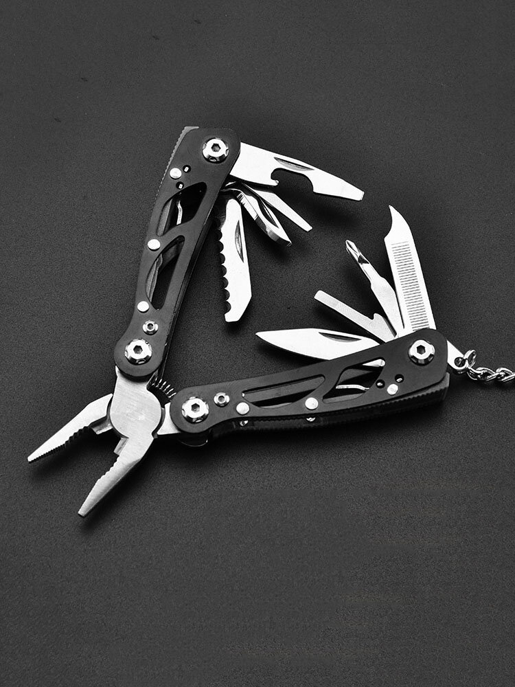 9 In 1 Foldable Multi-function Pliers Stainless Steel Portable Tools With Nylon Bag