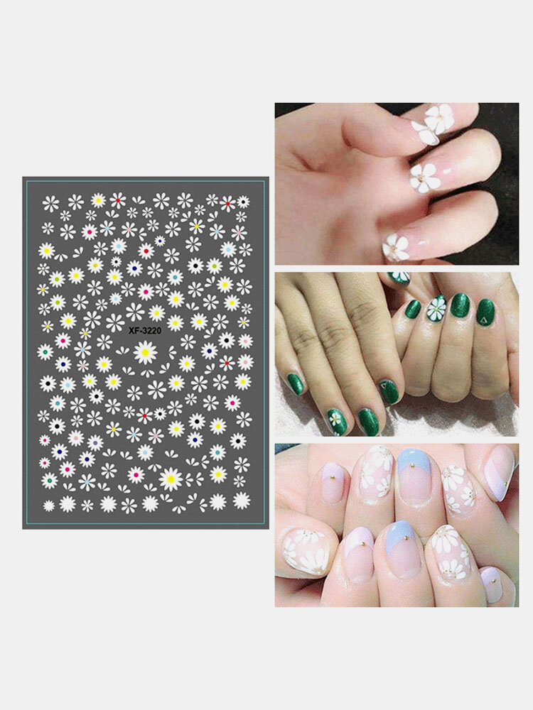3D Stereo Colorful Waterproof Nail Art Stickers Rainbow Fried Egg Phototherapy Nail Decals