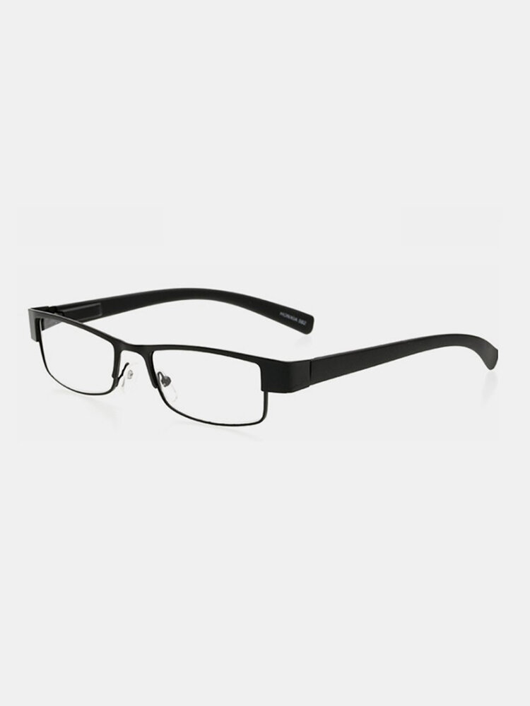 New Reading Glasses Elderly Metal Frame Resin Lens Fashion Square Reading Glasses Eye Care