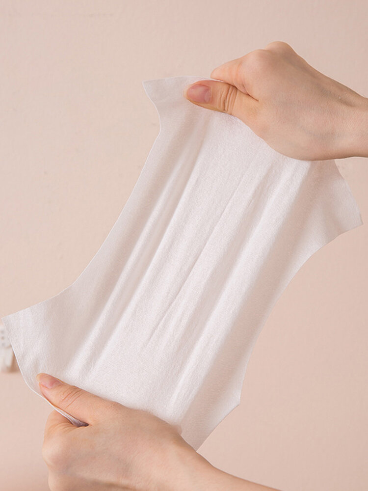 

100 Pumping Disposable Facial Cleansing Towel Extractable Thicken Dry-Wet Dual-Use Makeup Remover Towel, White