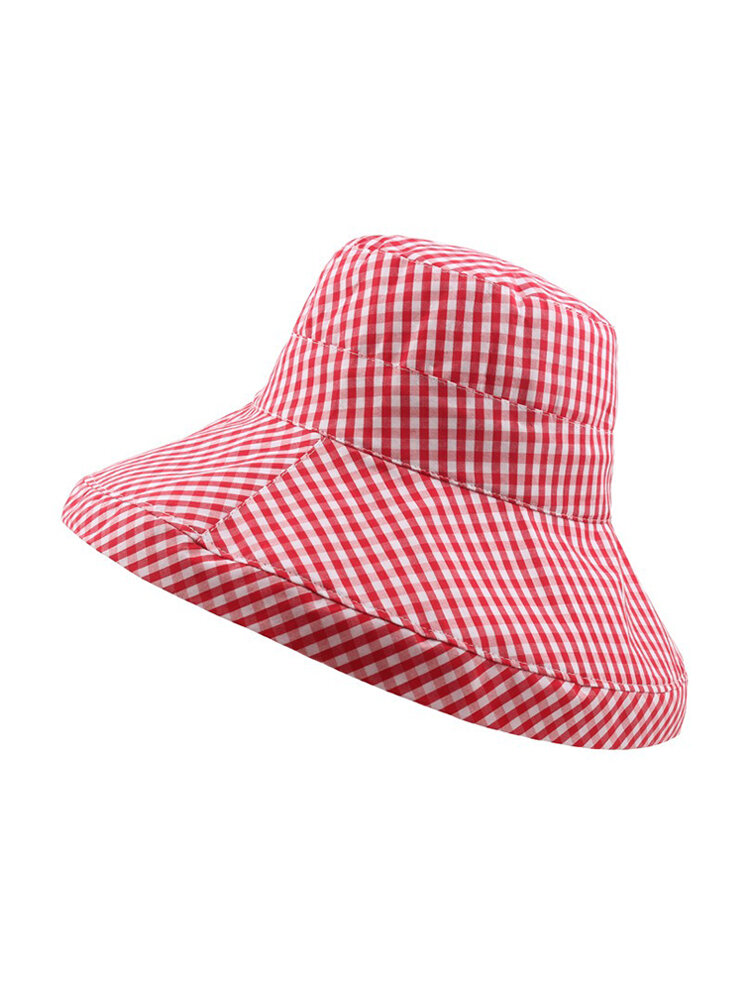 Women Foldable Cotton Thin Sunscreen Bucket Hat Outdoor Casual Travel Beach Sea Hat