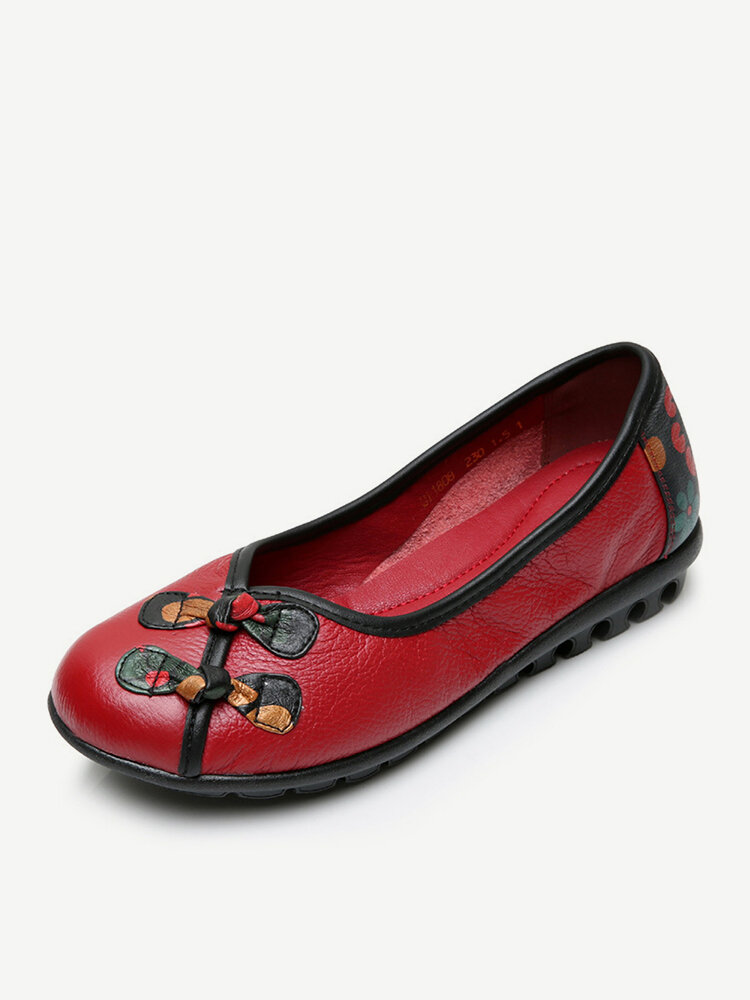 

Folkways Frog Closures Slip On Lazy Flat Casual Shoes, Gray;red;black