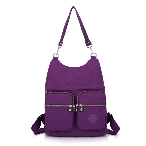 Women Nylon Multi-functional Multi-pockets Shoulder Bags Crossbody Bags Backpack