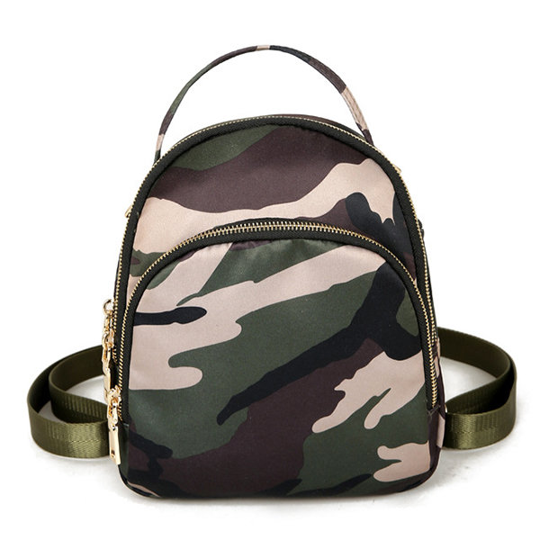 Women Nylon Multi-function Backpack 3 Layers Crossbody Bags Waterproof Handbags